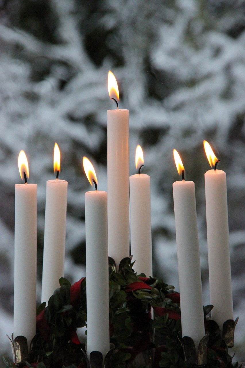 Žvakių Šviesa, Žiema, Liepsna, Sniegas, Kalėdos, Lucia, Lucia Šventė, Lucia Light, Lucia Vainiko, Gruodžio Mėn .