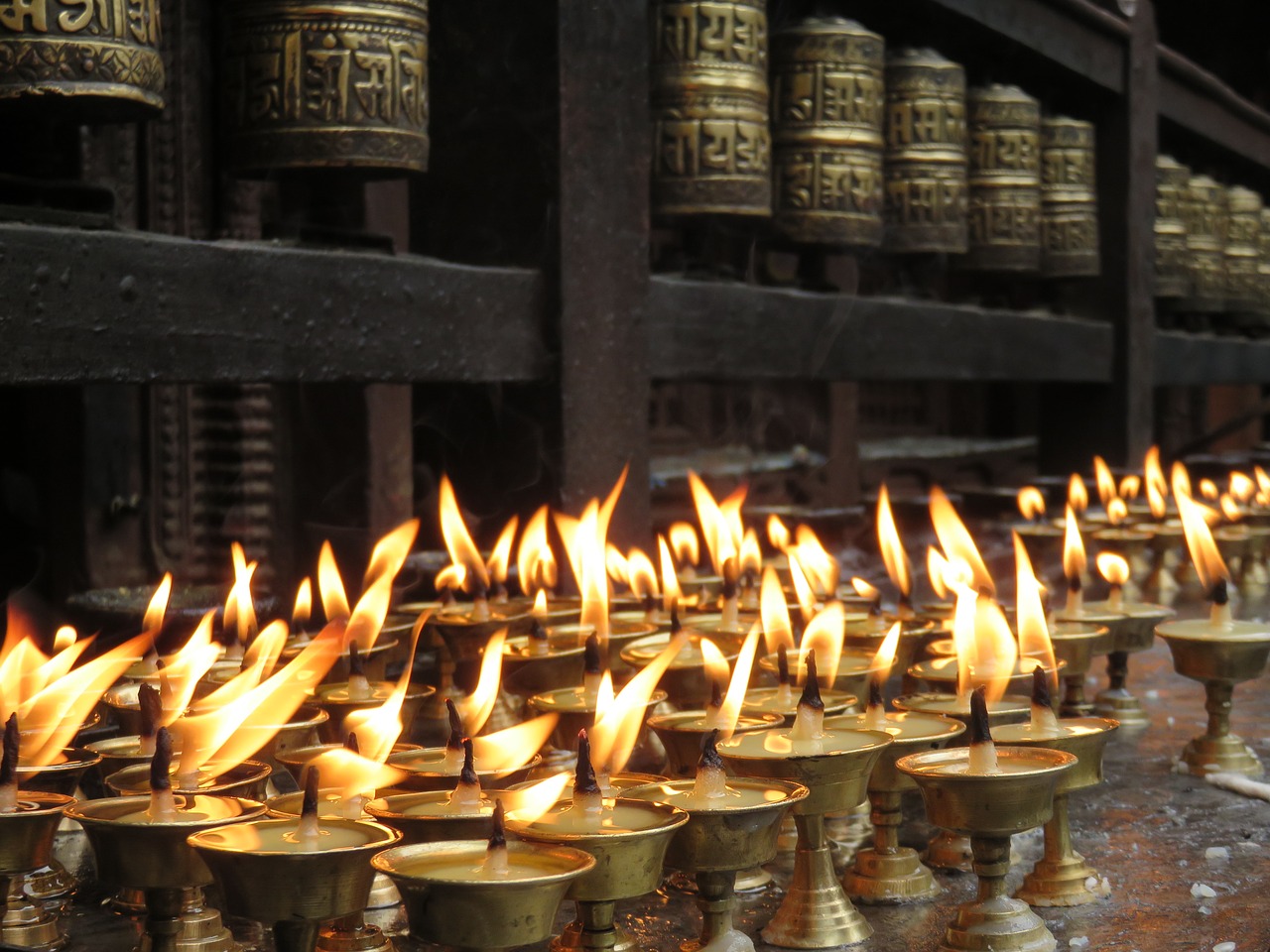 Žvakės, Siūlyti, Šventykla, Religinis, Tradicinis, Asija, Buda, Malda, Budizmas, Nepalas