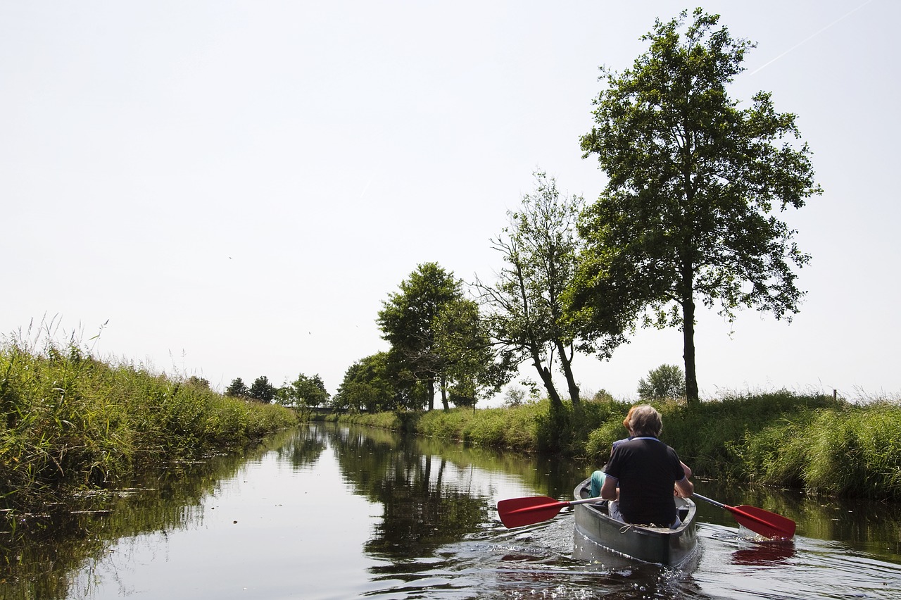 Baidarėmis, Irklas, Kanalas, Šiaurinė Vokietija, Žemutinė Saksonija, Vanduo, Sportas, Baidarių, Boot, Vandens Sportas