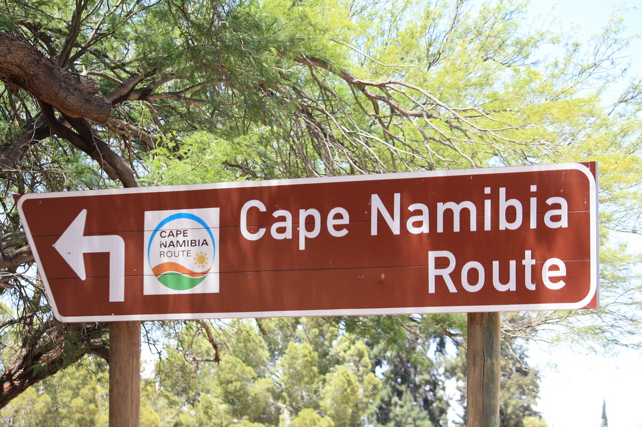Cape Namibia Maršrutas, Pietų Afrika, Kelio Ženklas, Nemokamos Nuotraukos,  Nemokama Licenzija