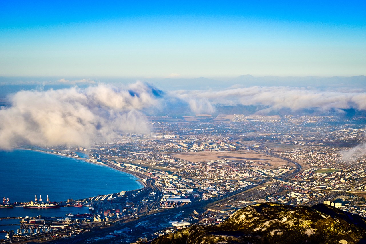 Cape Town,  Pietų Afrika,  Panoraminis,  Kelionė,  Miestas,  Dangus,  Jūra,  Debesis,  Kranto,  Vaizdingas