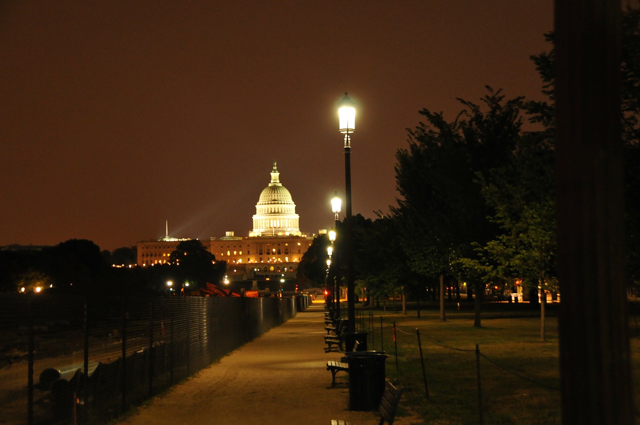 Capitol, Vašingtonas, Dc, Paminklas, Nuolatinė Naktis, Architektūra, Panorama, Miestas, Miesto Panorama, Bokštas