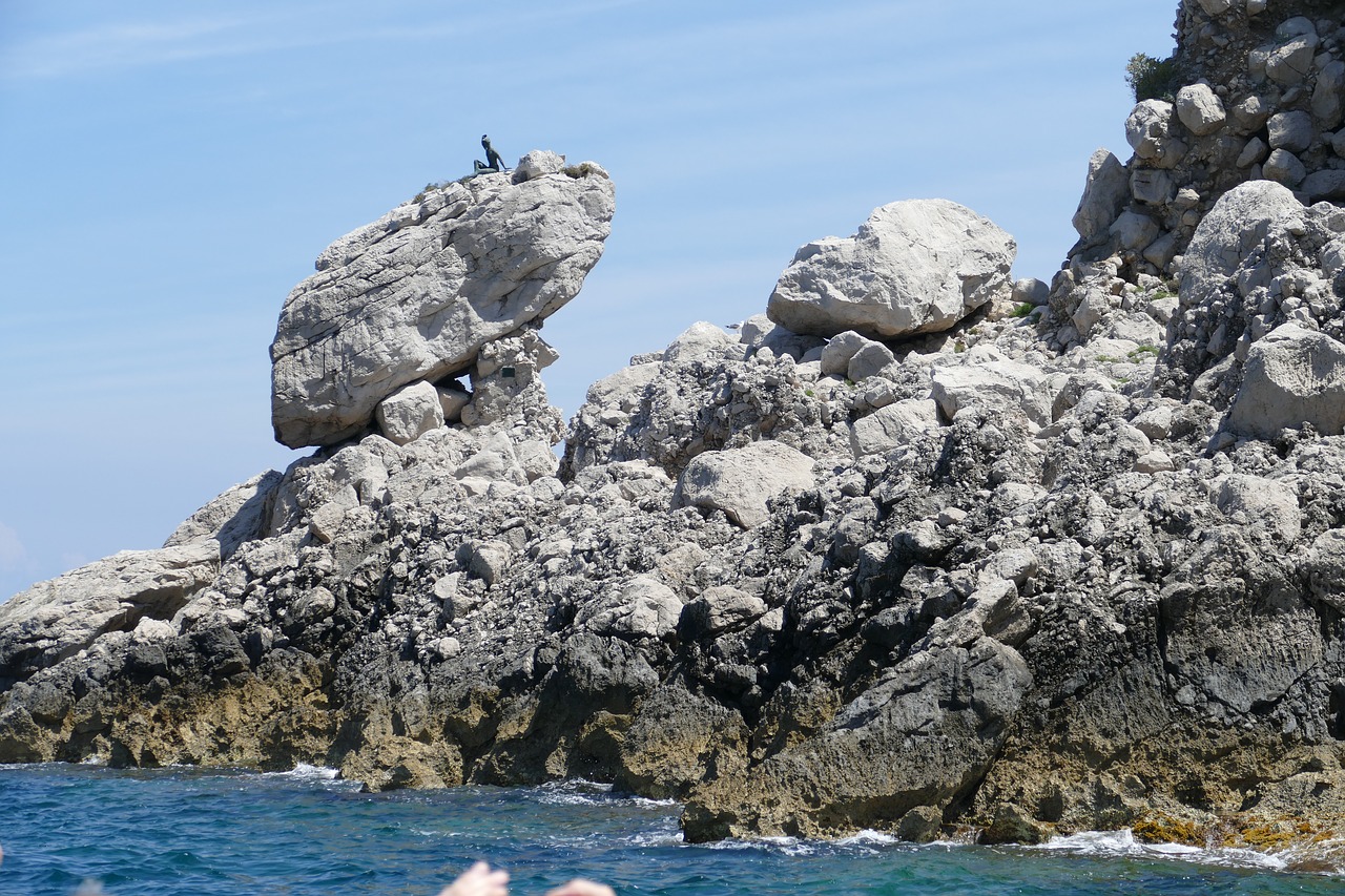 Capri, Italy, Viduržemio Jūros, Kranto, Sala, Gamta, Uolos, Šventė, Rokas, Panorama