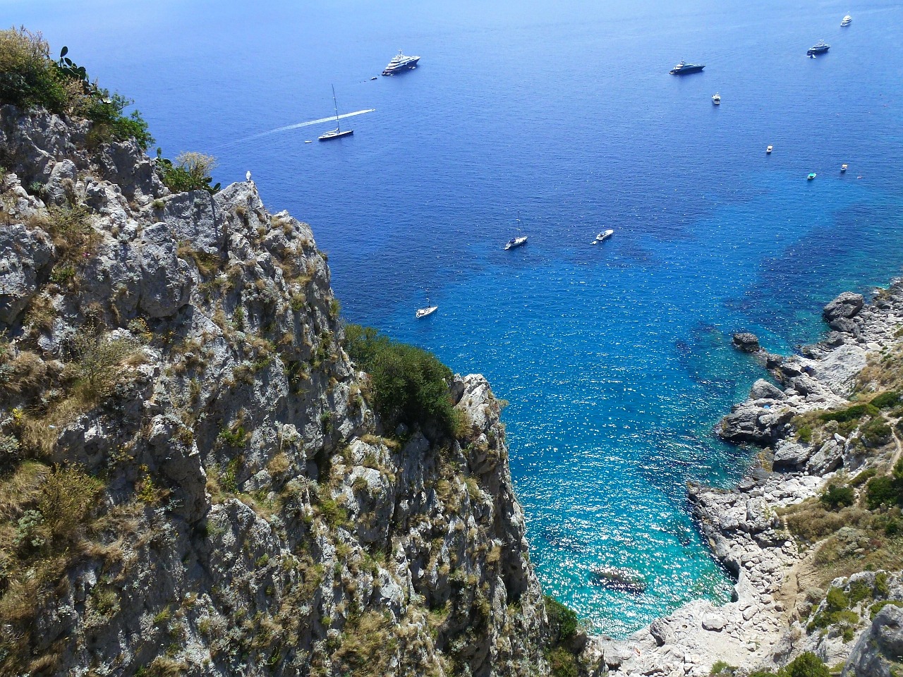 Capri, Mėlynas, Jūra, Kritimo Iš Aukščio, Nemokamos Nuotraukos,  Nemokama Licenzija