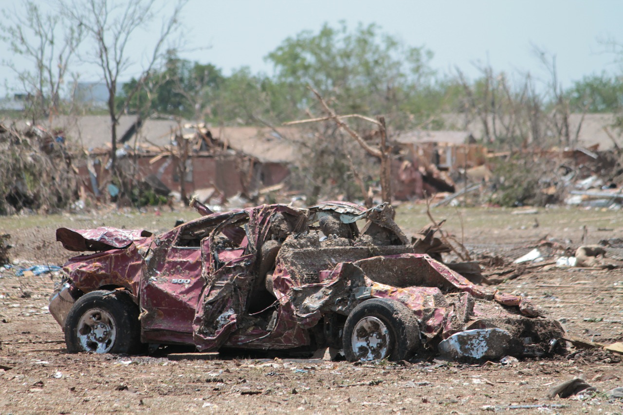 Automobilis, Transporto Priemonė, Pažeista, Moore, Oklahoma, Tornadas, Nelaimė, Sugadinti, Stichinė Nelaimė, Niokojimas