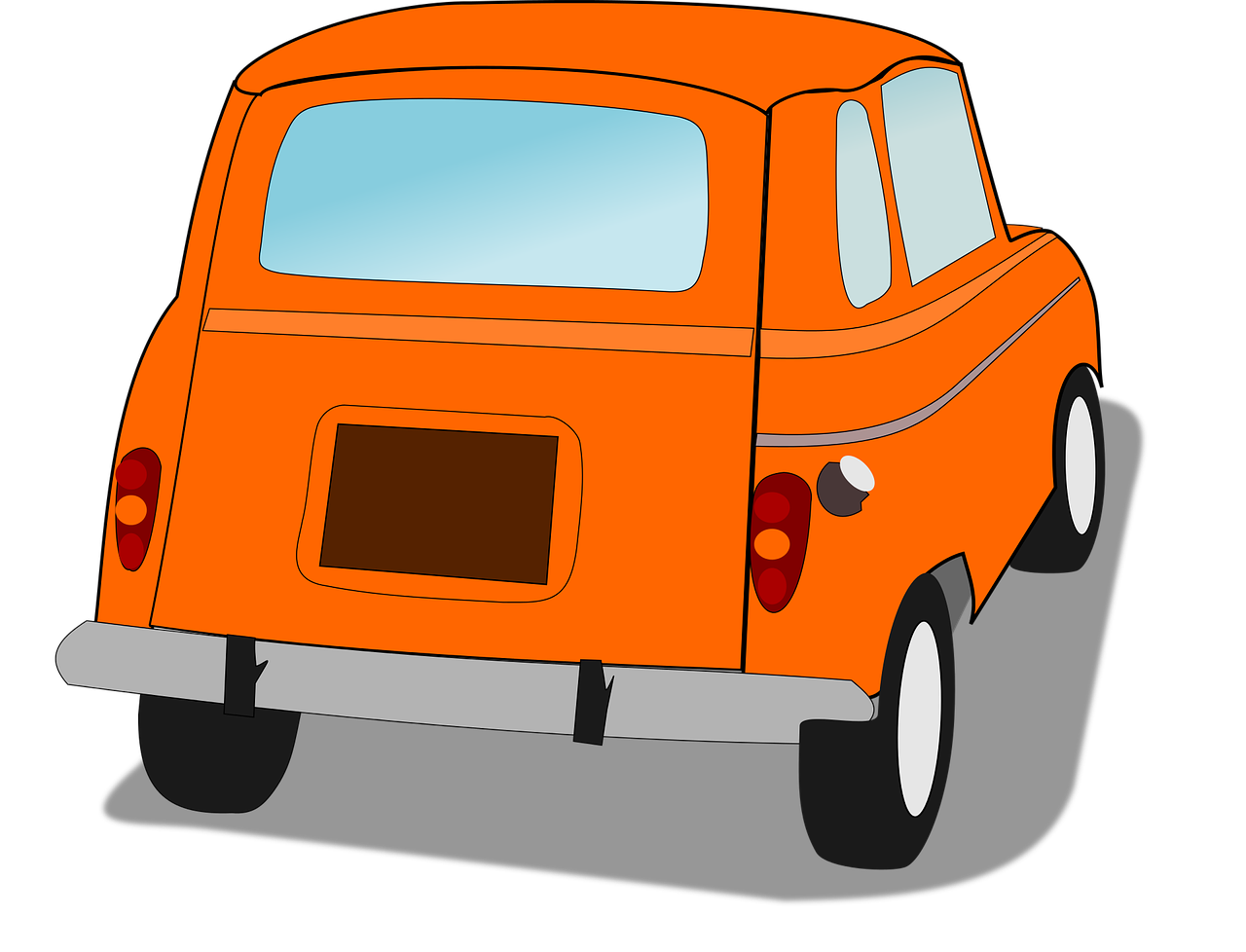 Automobilis, Prancūzų Automobilis, Oranžinis Automobilis, Renault 4, Gabenimas, Nemokama Vektorinė Grafika, Nemokamos Nuotraukos,  Nemokama Licenzija