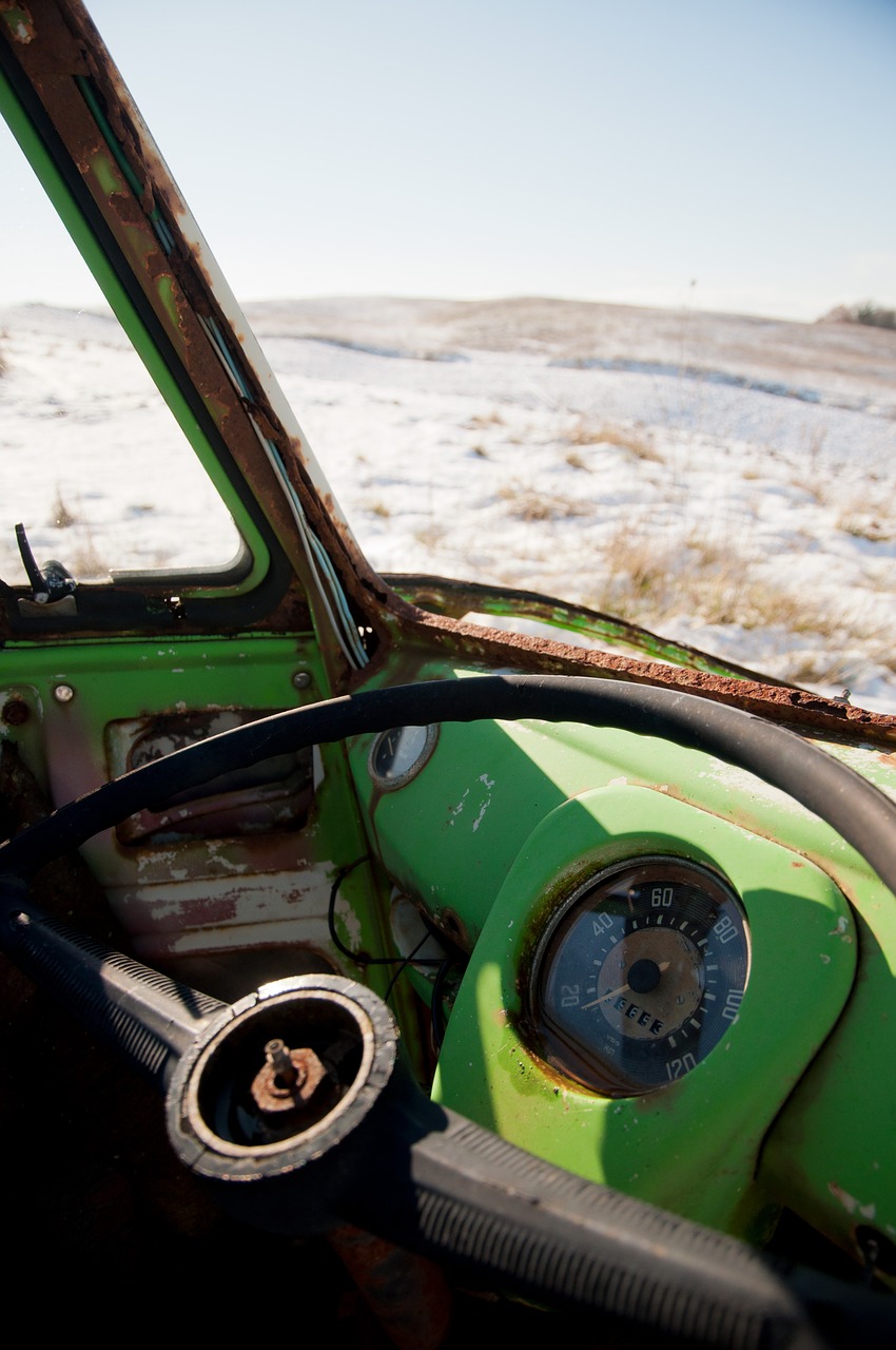 Automobilis, Vintage, Grunge, Sniegas, Transporto Priemonė, Automatinis, Automobilis, Žalias, Kraštovaizdis, Nemokamos Nuotraukos