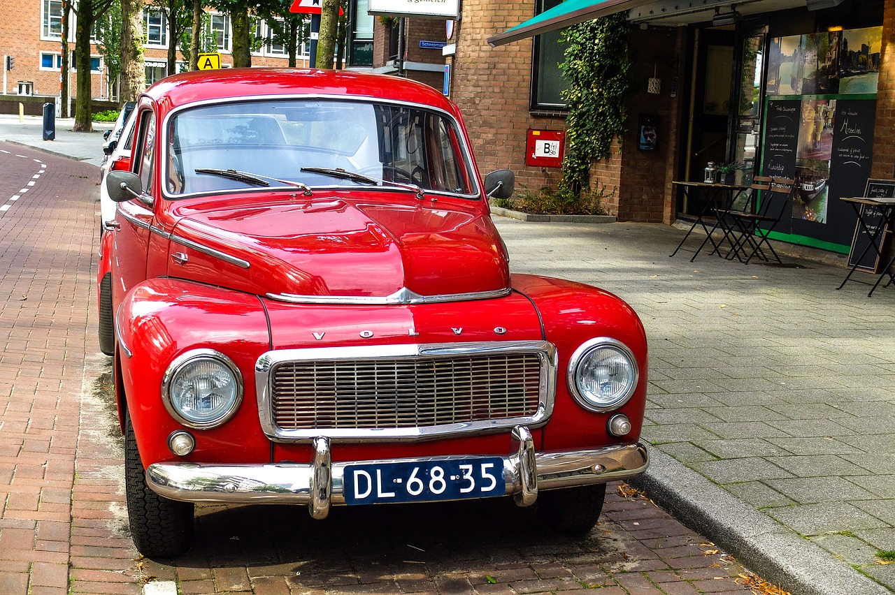 Automobilis, Klasikinis, Volvo, Klasikiniai Automobiliai, Vintage, Automobilis, Raudona, Retro, Nemokamos Nuotraukos,  Nemokama Licenzija