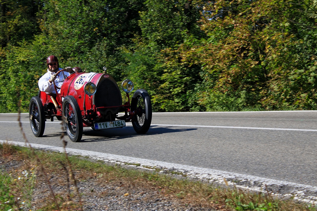 Automobilis, Bugatti, Lenktyninis Automobilis, Veteranas, Transporto Priemonė, Automobilis, Senas, Vintage, Retro, Klasikinis