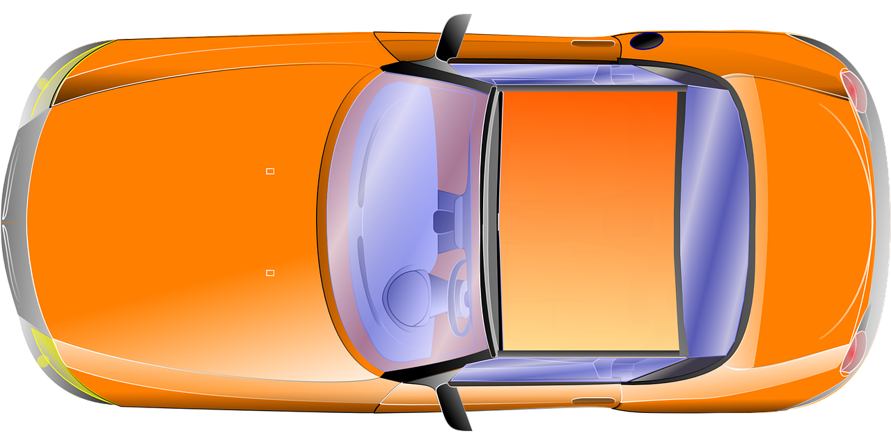 Automobilis, Transporto Priemonė, Oranžinė, Viršuje, Nemokama Vektorinė Grafika, Nemokamos Nuotraukos,  Nemokama Licenzija