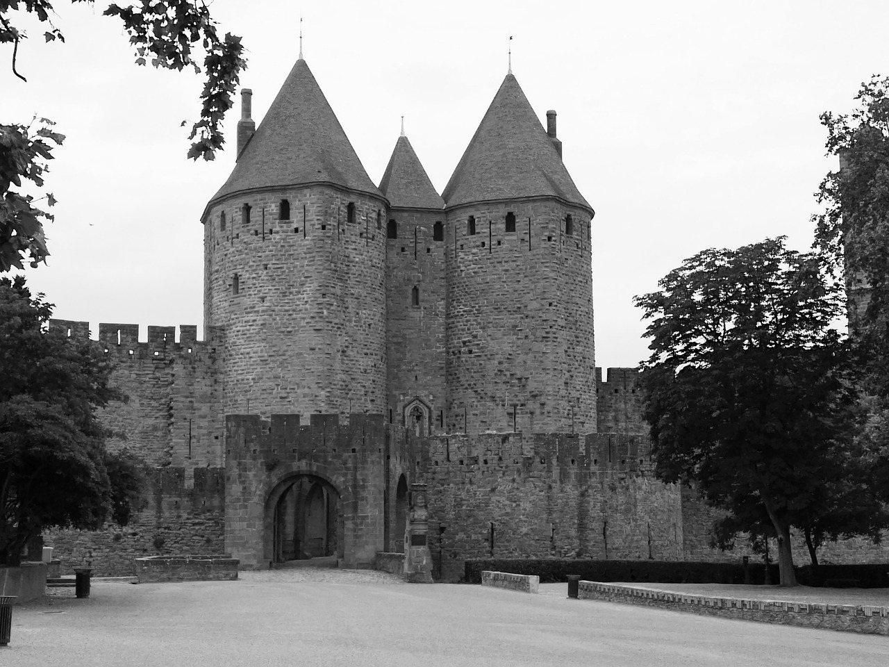 Carcassonne, France, Viduramžių Miestas, Porte Narbonnaise, Įėjimas, Nemokamos Nuotraukos,  Nemokama Licenzija
