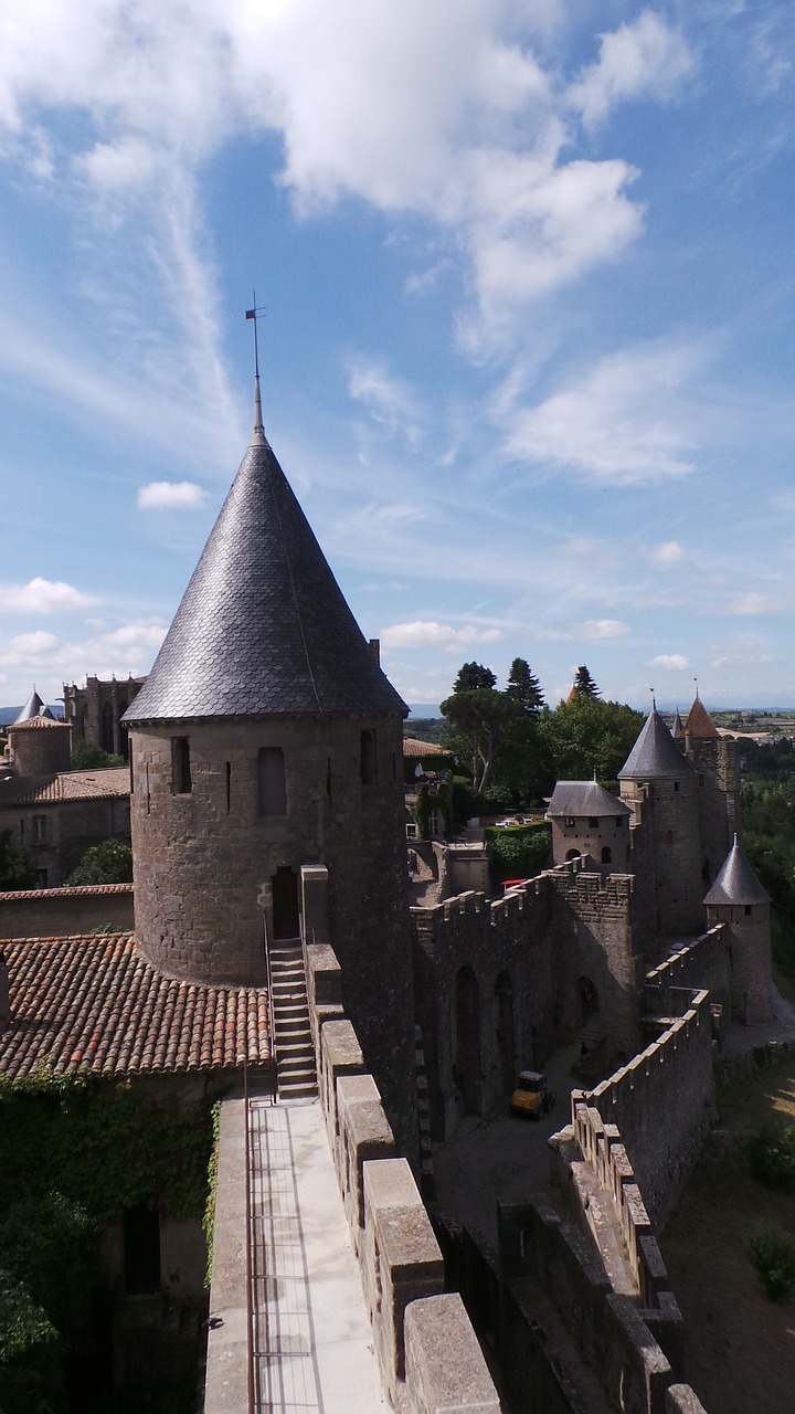 Carcassonne, Pilis, France, Architektūra, Bokštas, Viduramžių, Unesco, Paminklas, Paveldas, Nemokamos Nuotraukos