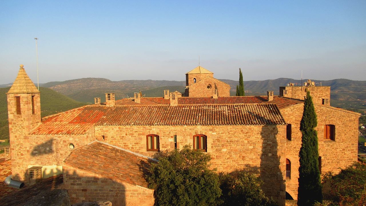 Cardona, Parador, Pilis, Bažnyčia, Viduramžių, Architektūra, Katalonija, Europietis, Istorinis, Orson Welles