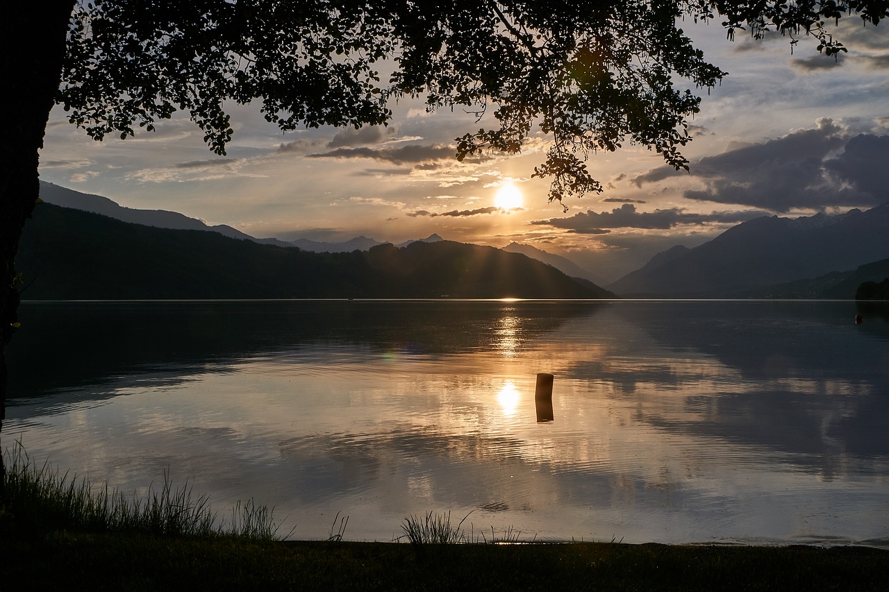 Carinthia,  Millstatt,  Saulėlydžio,  Kalnai,  Ežeras,  Austrija,  Pobūdį,  Kelionės Tikslas,  Turizmas,  Atostogos