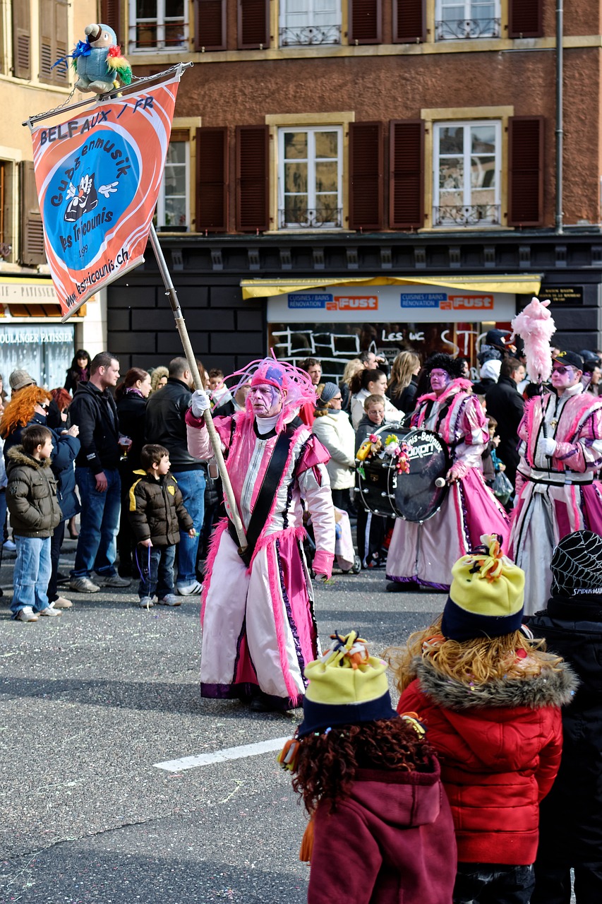 Karnavalas, Šventė, Kelias, Yverdonas, Vaud, Šveicarija, Žmonės, Džiaugsmas, Festivalis, Žmogus