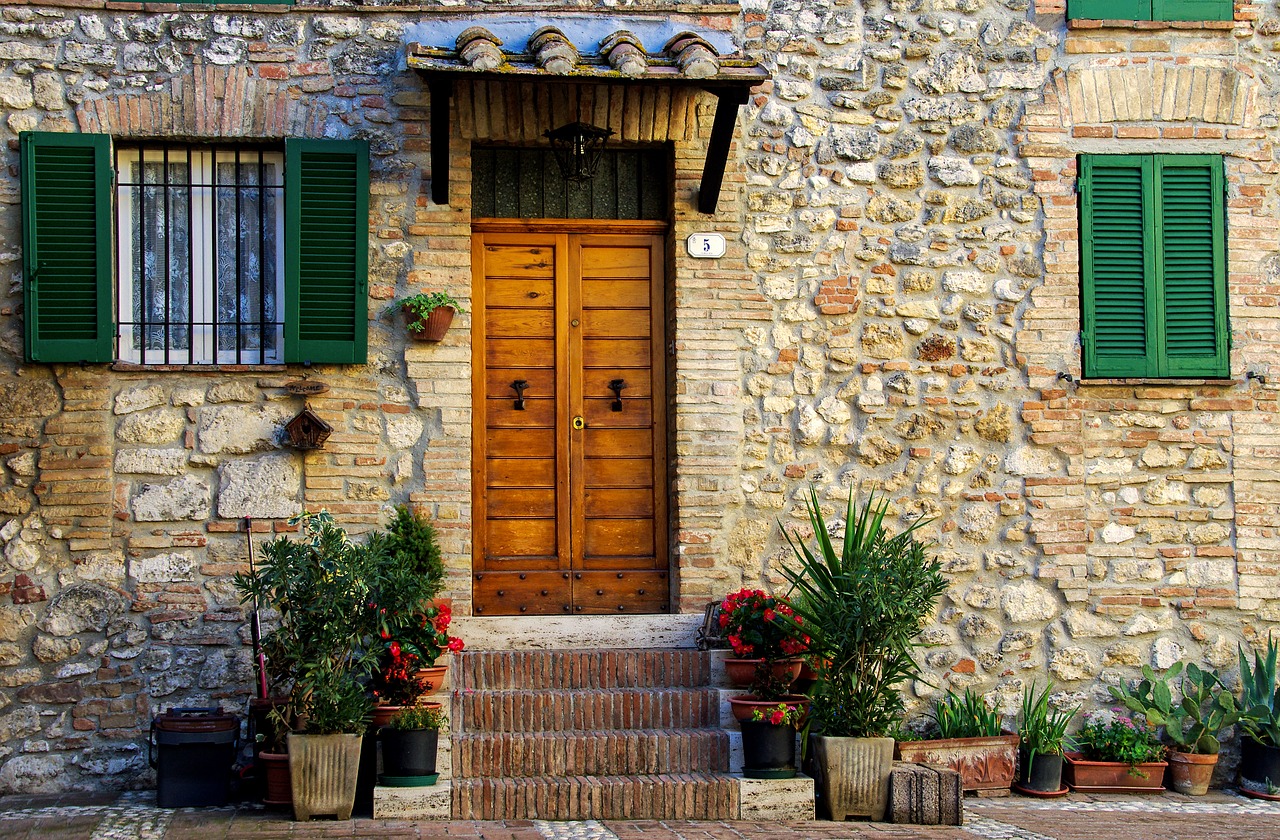 Casa Antica, Viduramžiai, San Gemini, Umbria, Italy, Miestas, Viduramžių Miestas, Akmuo, Sienos, Durys