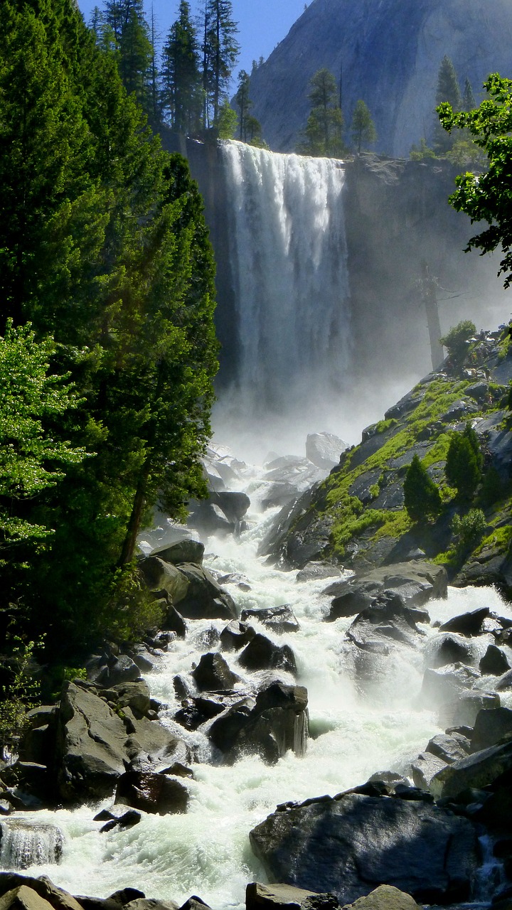 Kaskada,  Vandens,  Amerika,  Pobūdį,  Yosemite,  Šlapias,  Aplinka,  Laukinių,  Peizažai,  Srautas