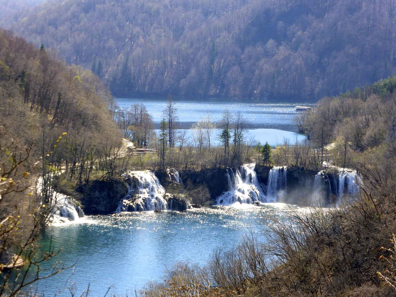 Kaskados, Plitvice, Kroatija, Krioklys, Teka, Natūralus, Parkas, Gamta, Aplinka, Srautas