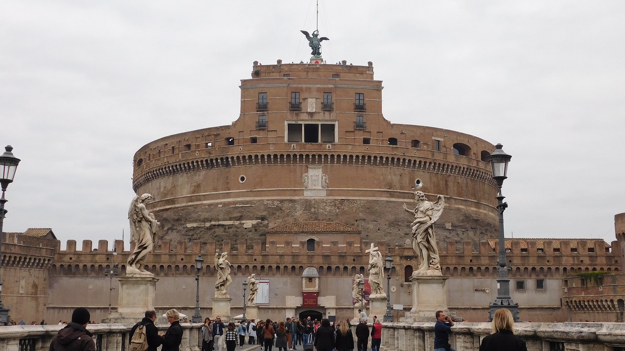 Castel Santangelo, Italy, Roma, Castello Sant Angelo, Architektūra, Turizmas, Istoriškai, Pastatas, Romanai, Paminklas