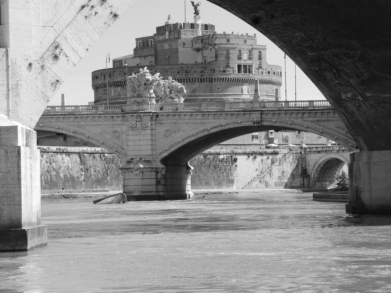 Castel Santangelo, Tiber, Roma, Nemokamos Nuotraukos,  Nemokama Licenzija