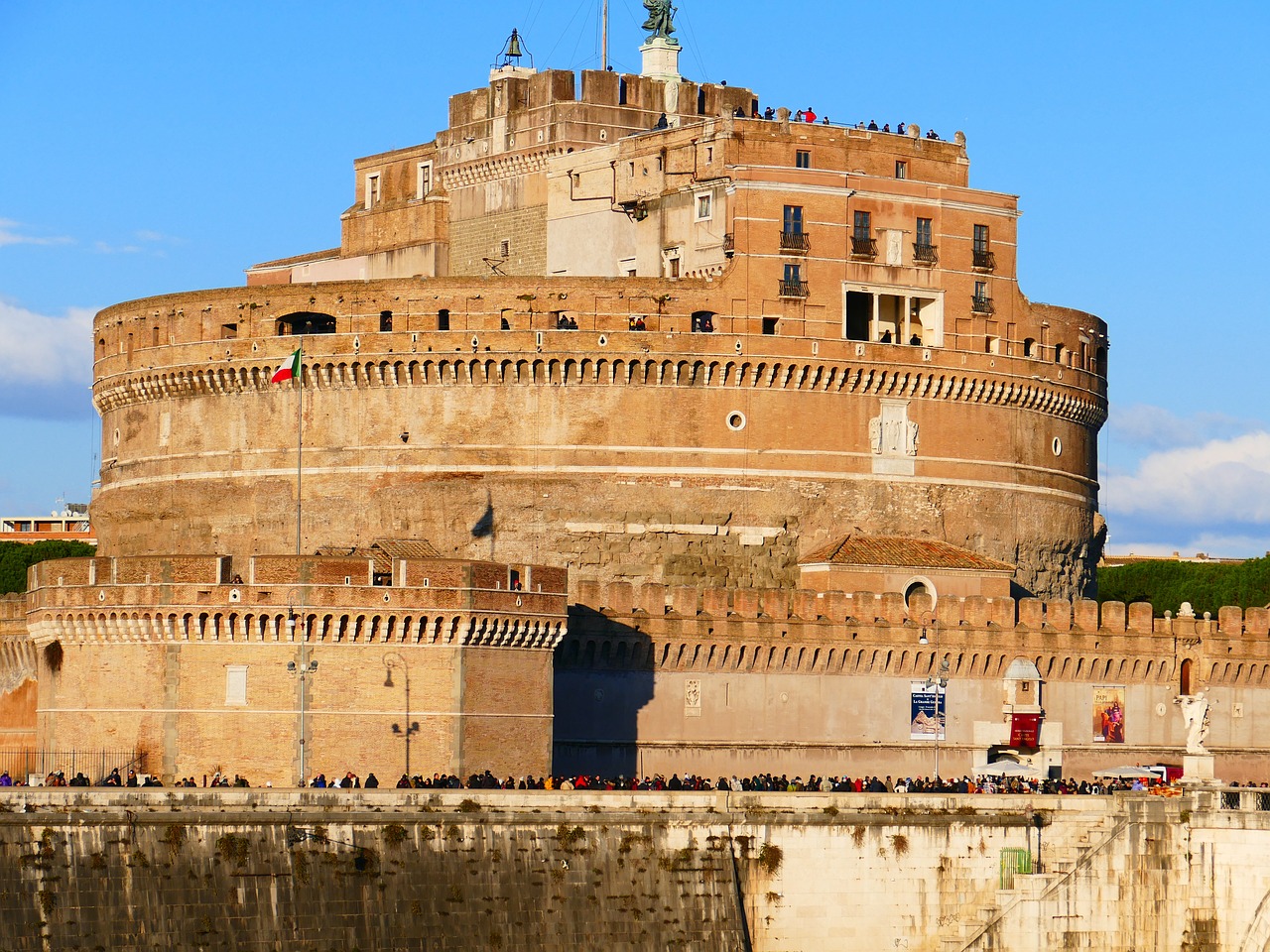 Castel Santangelo, Roma, Castel Sant Angelo, Italy, Pastatas, Turizmas, Istorinis, Paminklas, Architektūra, Romanai