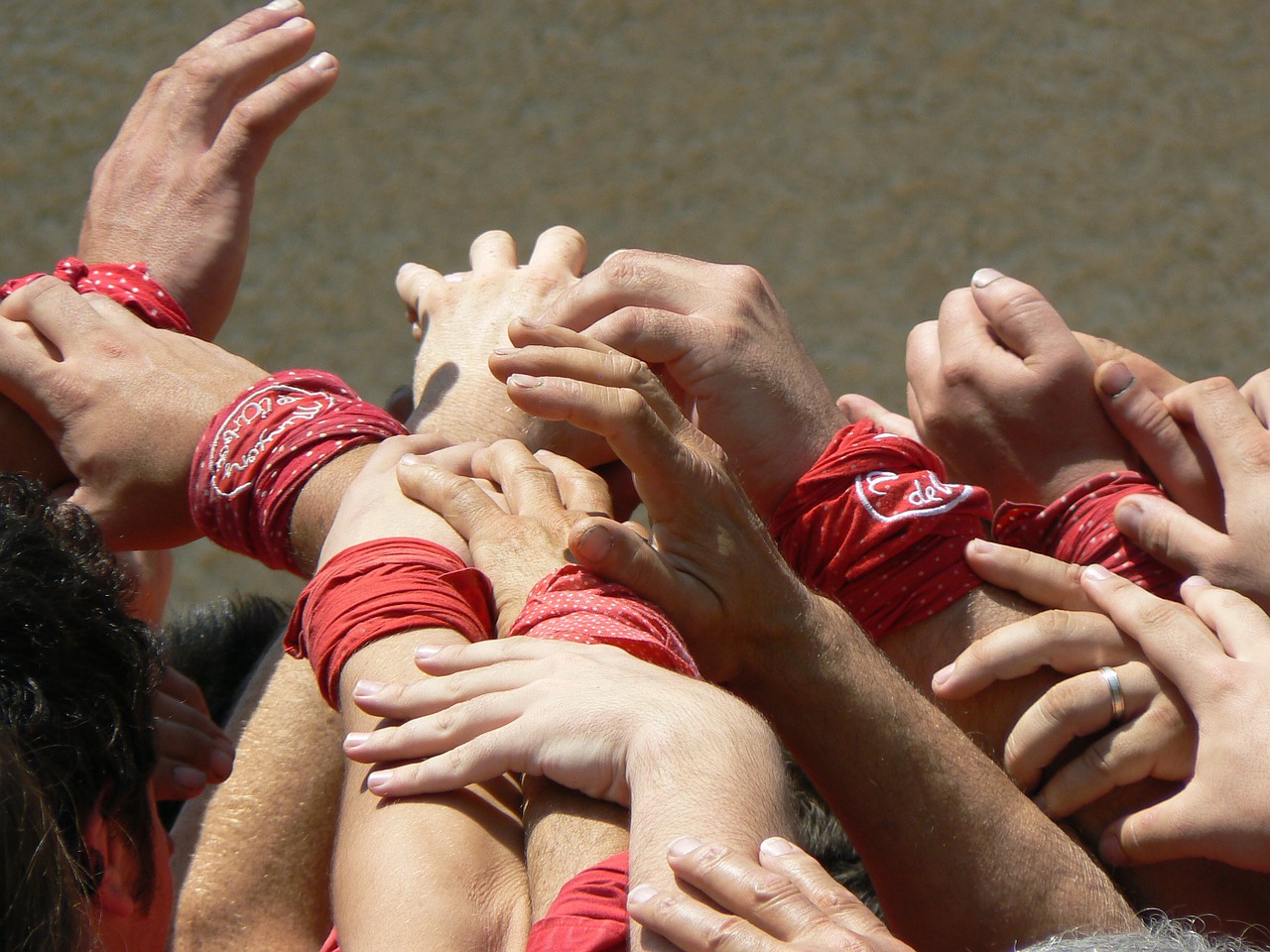 Castellers, Castells, Rankos, Ananasai, Pinya, Bendradarbiavimas, Nemokamos Nuotraukos,  Nemokama Licenzija