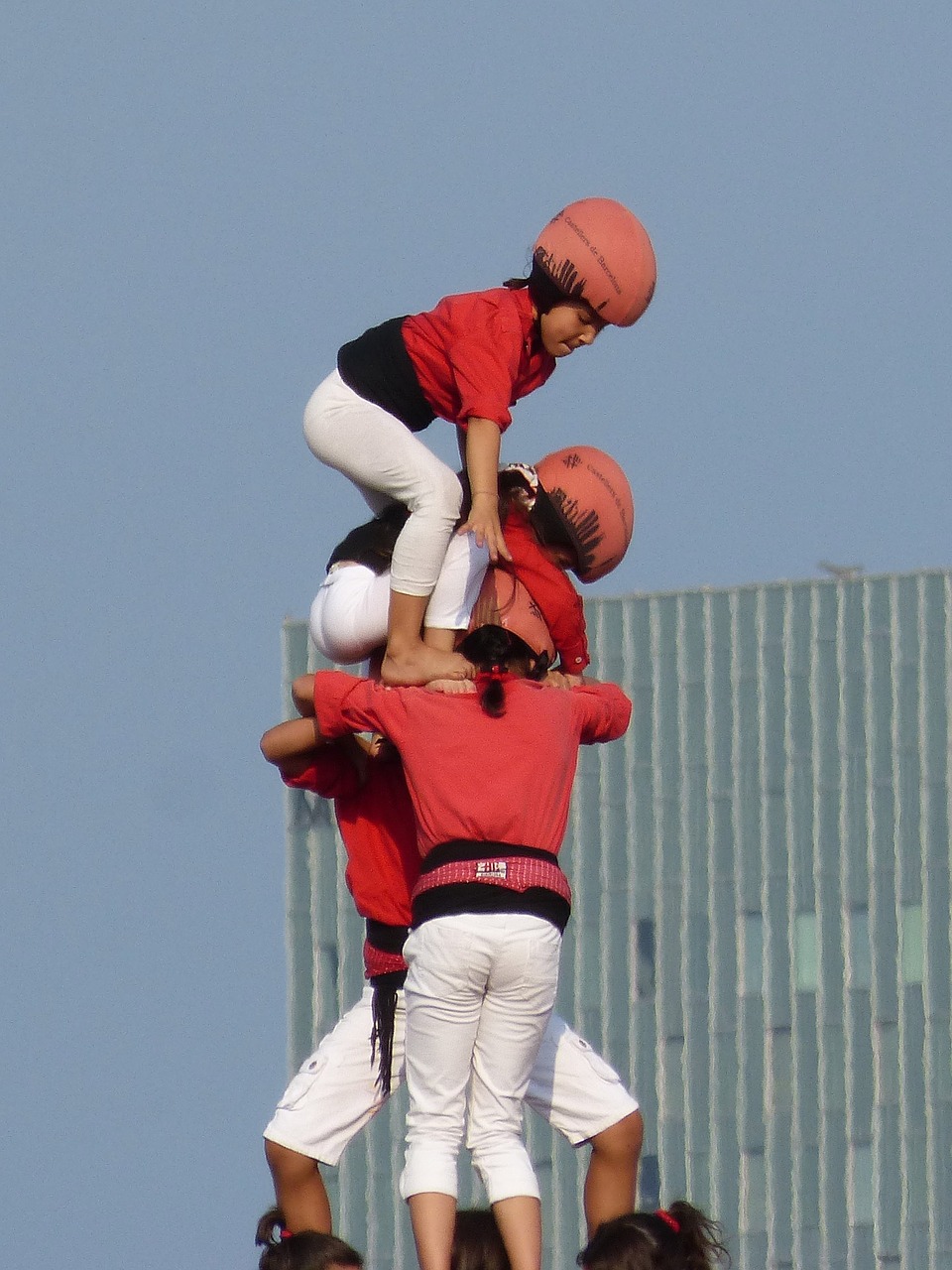 Castellers, Barcelona, Dangoraižis, Anxaneta, Castells, Nemokamos Nuotraukos,  Nemokama Licenzija