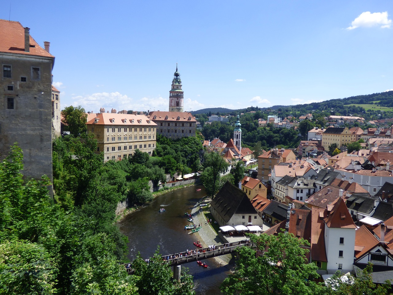 Pilis, Vaizdas, Paminklai, Miesto Panorama, Upė, Čekijos Respublika, Turizmas, Paminklas, Architektūra, Panorama