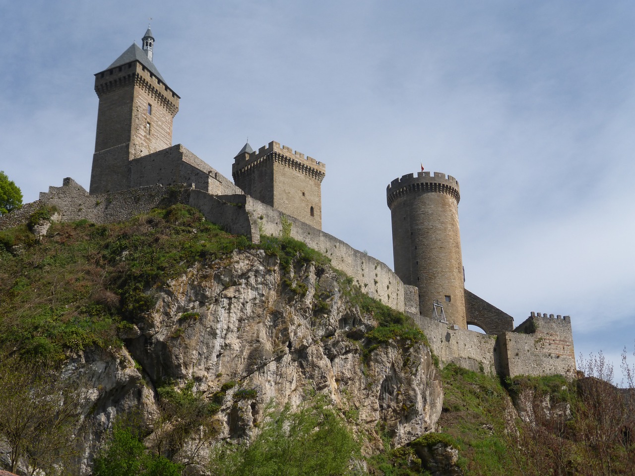 Pilis, Foix, Ariège, Viduramžių Pilis, Foix Pilis, Viduramžių, Važiuoklės, Tvirtovė, Architektūra, Turai