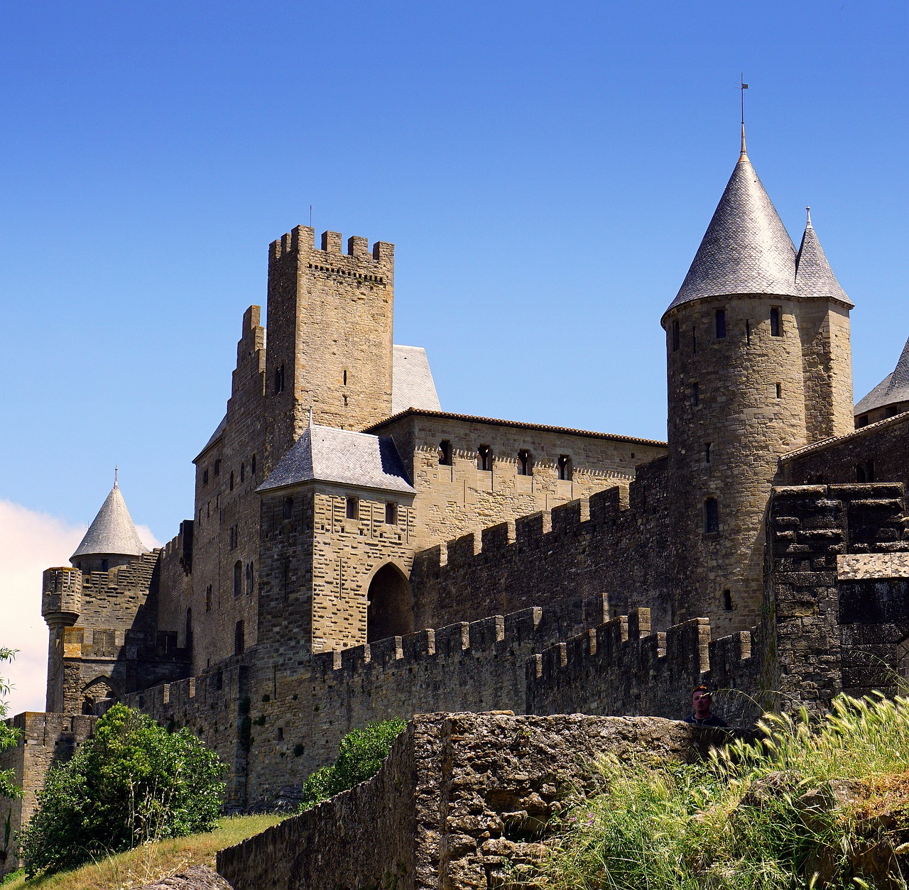 Pilis, Viduramžių, Carcassonne, Tvirtovė, Viduramžiai, Architektūra, France, Paminklas, Bokštai, Bokštas