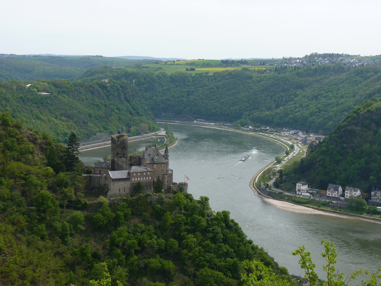 Pilis, Katz, Saint, Goarshausen, Loreley, Rinas, Vidurinis Reinas, Pasaulio Paveldo Vieta, Kraštovaizdis, Nemokamos Nuotraukos