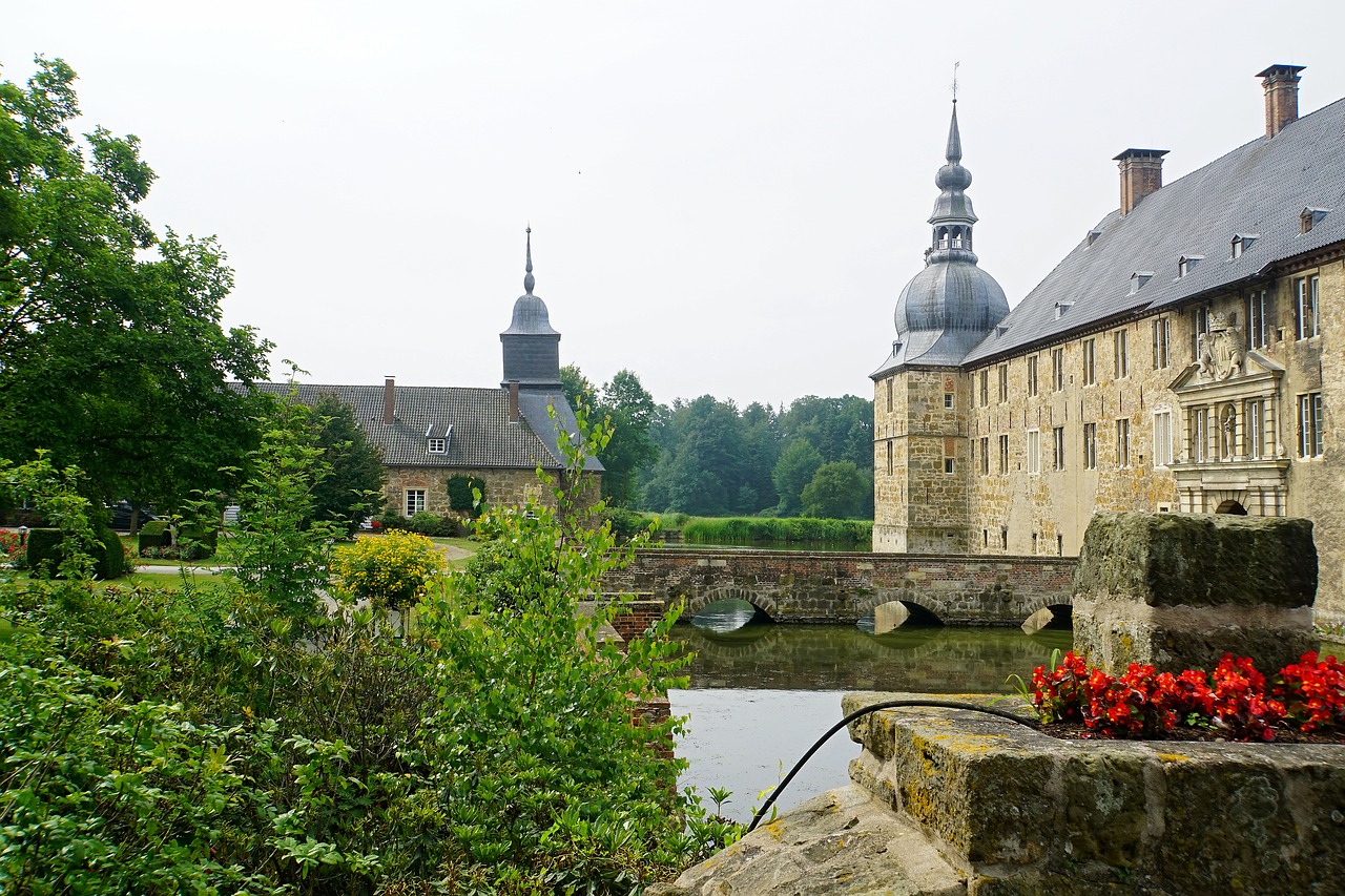 Pilis,  Wasserschloss,  Lembeck,  Dorstene,  Recklinghausen,  Muziejus,  Lankytinos Vietos,  Vokietija,  Romantiškas, Nemokamos Nuotraukos