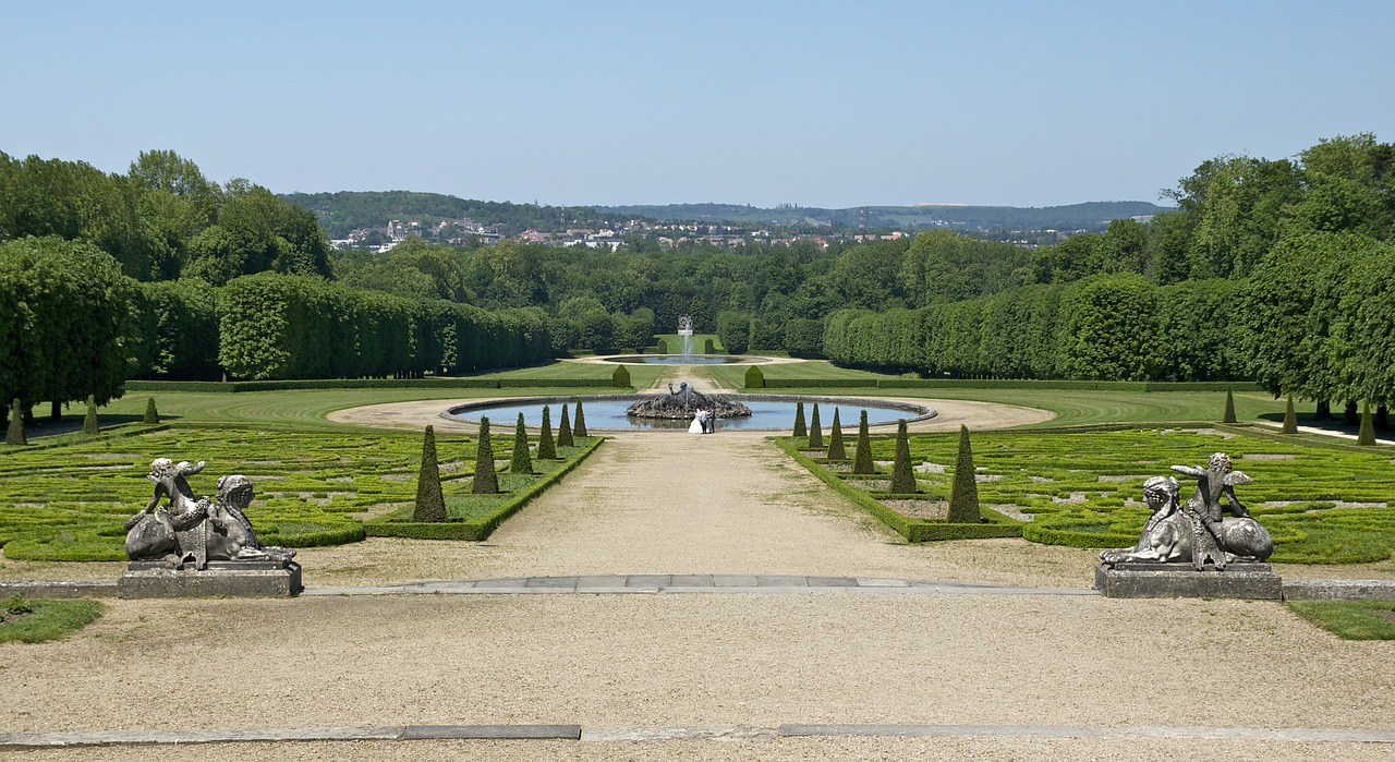 Pilis, Champs Sur Marne, Schlossgarten, Fontanas, Sodas, Tautinė Gyvenamoji Vieta, France, Nemokamos Nuotraukos,  Nemokama Licenzija