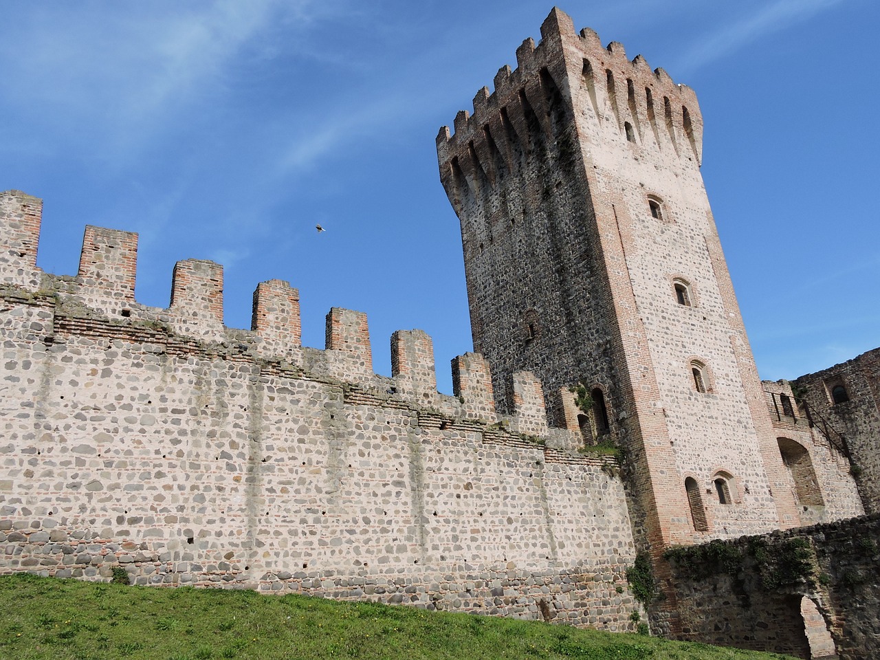 Pilis, Torre, Viduramžių Sienos, Fortifikacija, Dangus, Este, Italy, Nemokamos Nuotraukos,  Nemokama Licenzija