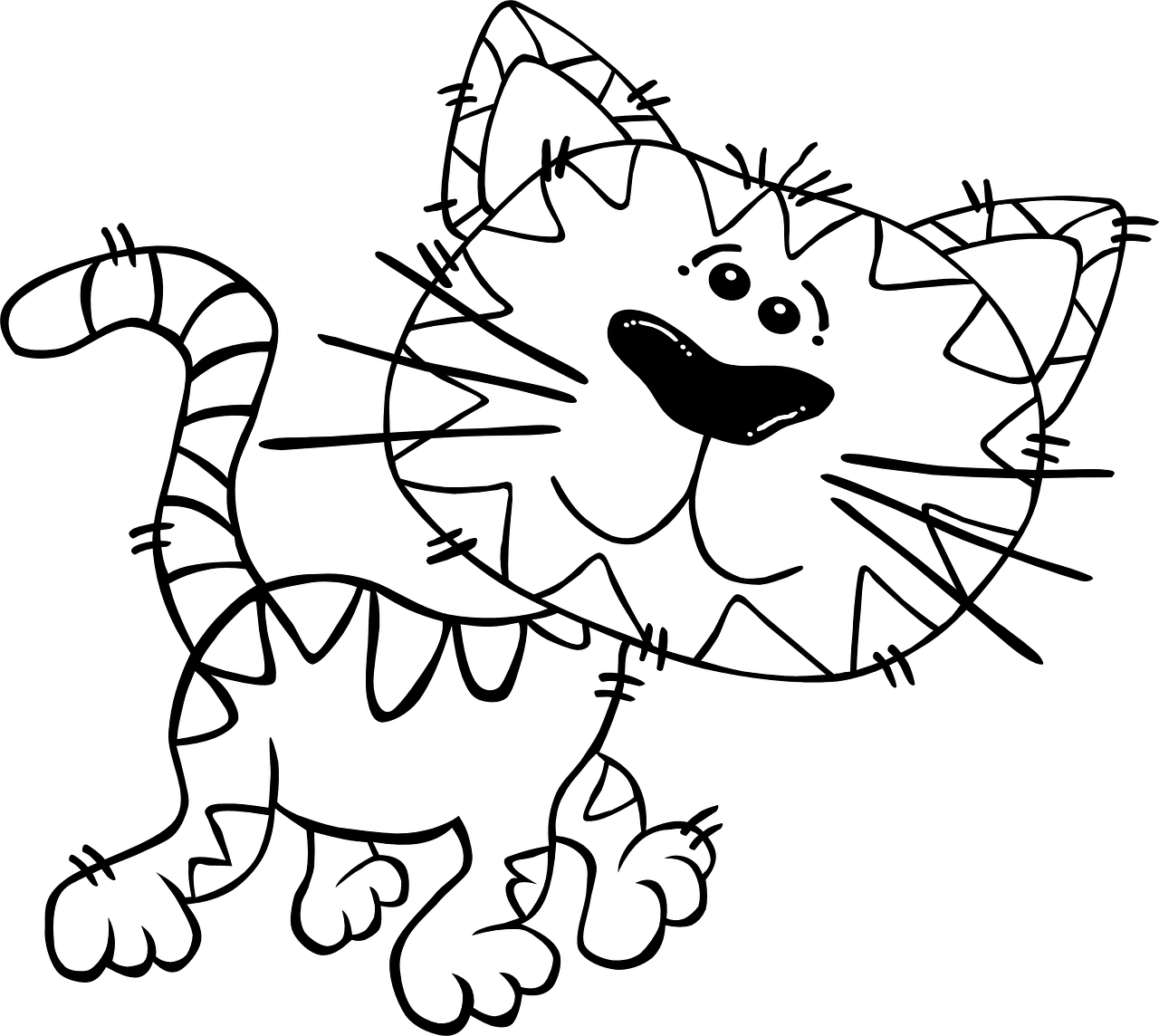 Katė, Kačiukas, Tigras, Kačių, Animacinis Katinas, Tabby, Nemokama Vektorinė Grafika, Nemokamos Nuotraukos,  Nemokama Licenzija
