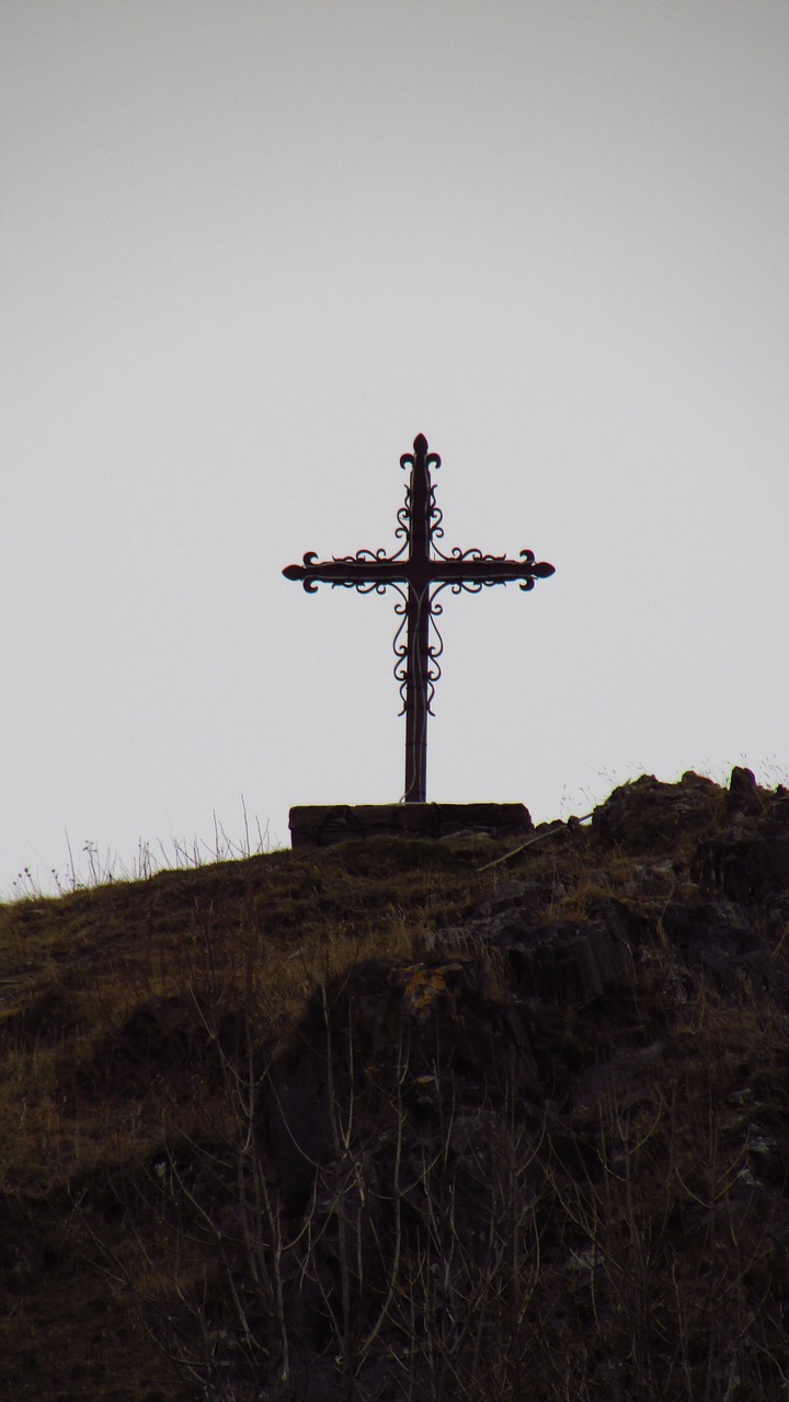 Katalonija, Costa Brava, Kruzas, Viršuje, Kalnas, Kalnas, Religija, Menas, Statula, Tradicinis