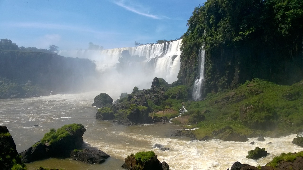 Katarakta,  Foz Do Iguaçu,  Dangus,  Rio,  Krioklys,  Miškas,  Kelionė,  Vanduo,  Vanduo Patenka, Nemokamos Nuotraukos