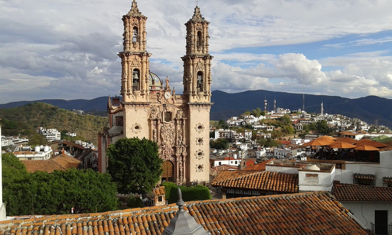 Katedra, Bažnyčia, Paminklas, Turizmas, Istorija, Religija, Parapija, Vaizdas, Kaimas Taxco, Dangus