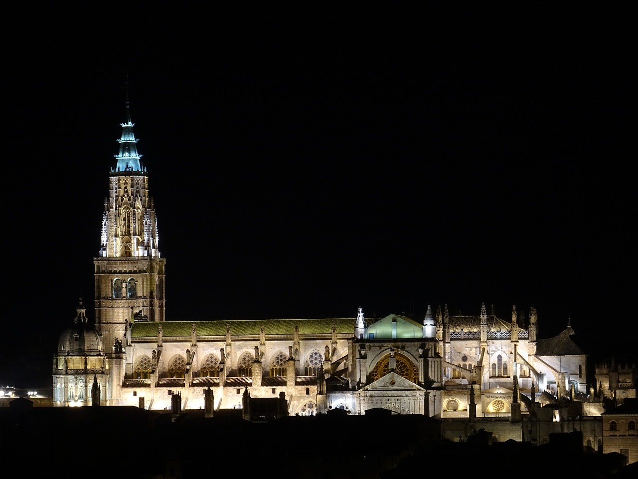 Katedra, Toledo, Naktis, Gotikos Menas, Ispanija, Pastatai, Nemokamos Nuotraukos,  Nemokama Licenzija