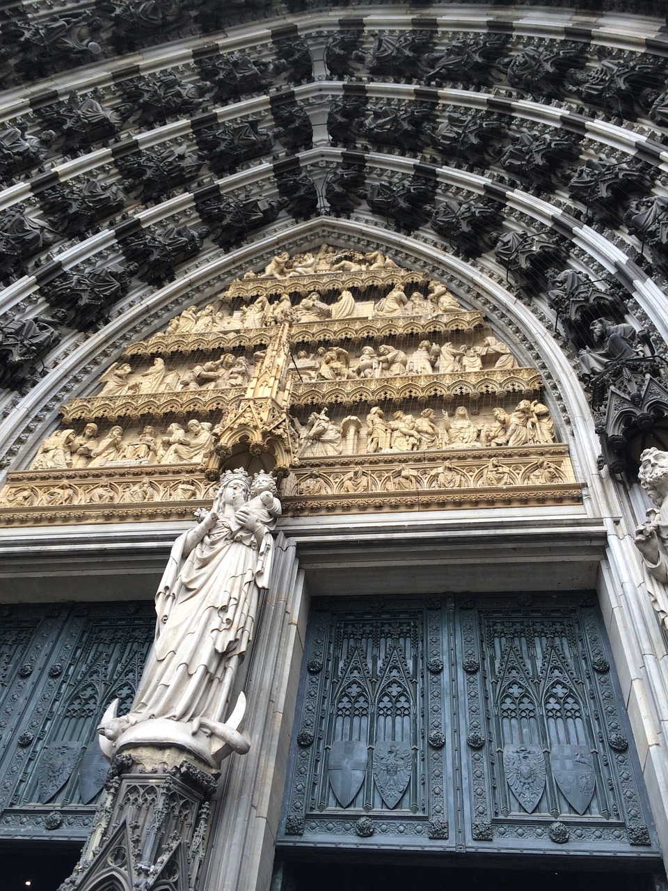 Katedros Durys, Madonna Ir Vaikas, Architektūra, Katedra, Strasbourg, Mary, Madonna, Eksterjeras, Bažnyčia, Senas