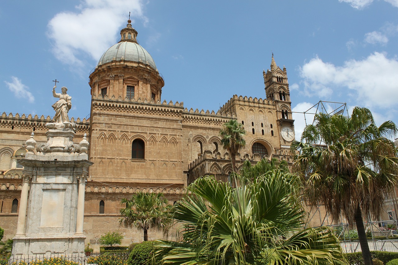 Palermo Katedra, Sicilija, Italy, Nemokamos Nuotraukos,  Nemokama Licenzija