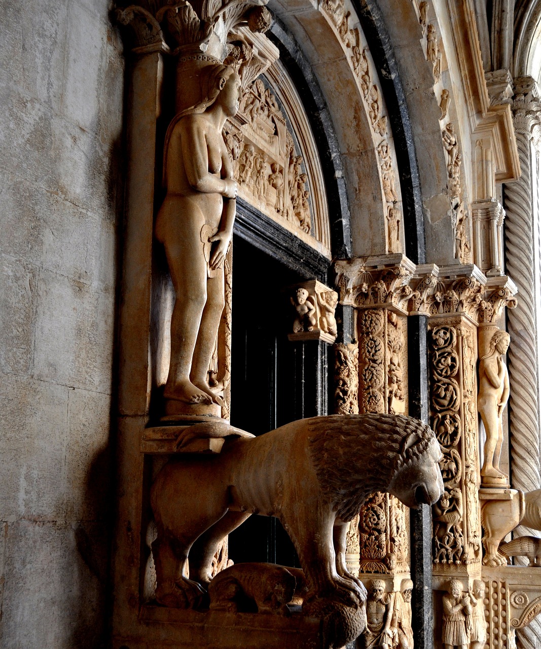 St Lawrence Katedra, Trogiras, Unesco, Kroatija, Katedra, Architektūra, Bažnyčia, Istorinis, Pastatas, Kelionė