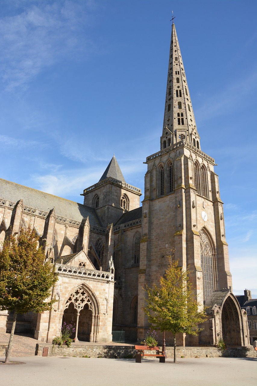 Tréguier Katedra, Turizmo Miestas, Brittany, Paveldas, Architektūra, France, Akmenys, Turistinis, Gamta, Religiniai Paminklai