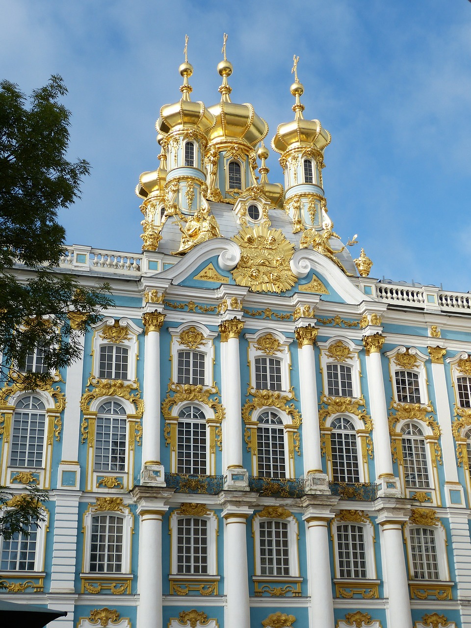 Katerinos Rūmai, Sankt Peterburgas, Rusija, Fasadas, Rūmai, Architektūra, Istoriškai, Pastatas, Bažnyčia, Kupolas