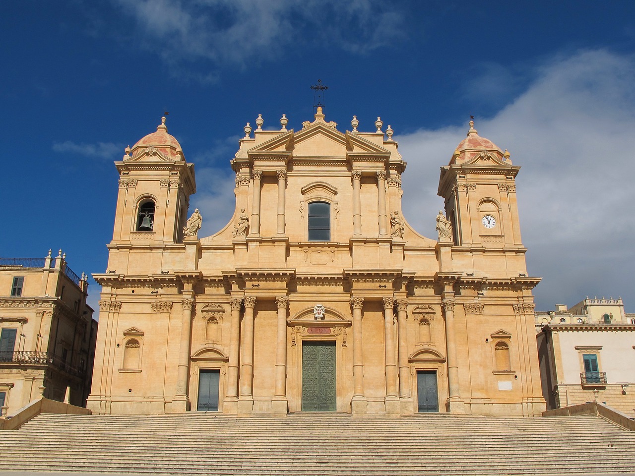 Cattedrale Di Noto, Sicilija, Italy, Katedra, Bažnyčia, Unesco, Barokas, Architektūra, Paveldas, Senas
