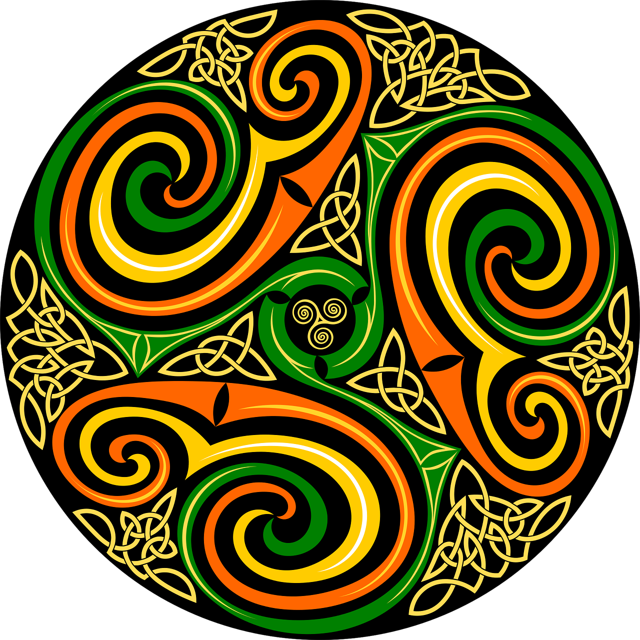 Keltų, Keltai, Ratas, Spalva, Spalvos, Dizainas, Etninis, Logotipas, Apvalus, Spiralė
