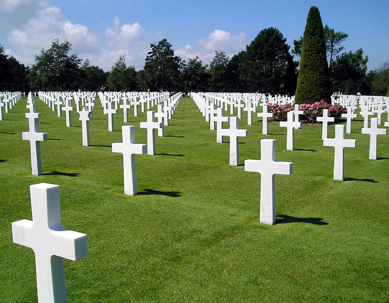 Kapinės, Amerikietis, Karas, Kareiviai, Kapinės, Paminklas, Savoha Beach, Colleville-Sur-Mer, Normandija, France
