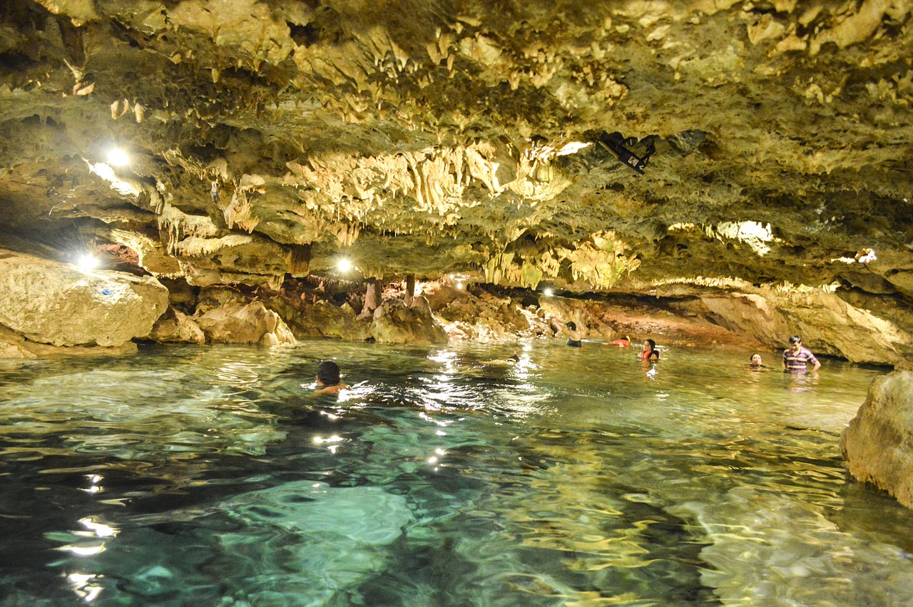 Cenote, Yukatanas, San Ignacio, Nardymas, Didingas, Puiku, Šventas, Meksika, Quintana Roo, Cancun