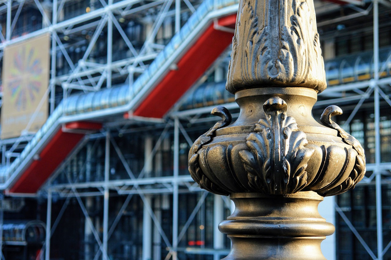 Centras Pompidou, Paris, France, Architektūra, Fasadas, Plexiglas, Statyba, Pastatas, Stiklo Vamzdis, Menas