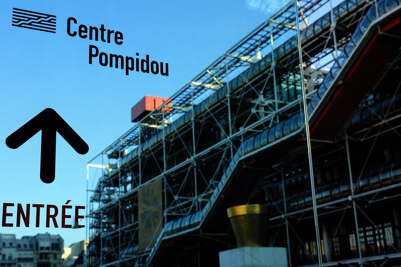 Centras Pompidou, Paris, France, Architektūra, Fasadas, Plexiglas, Statyba, Pastatas, Stiklo Vamzdis, Menas